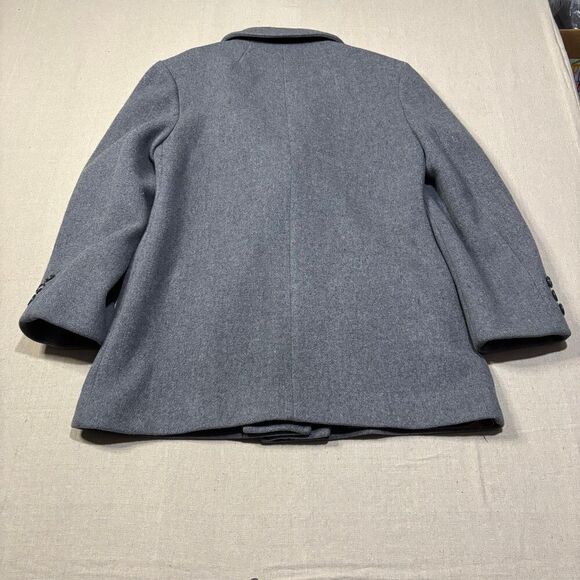 Vintage Pendelton Wool Overcoat Jacket Satin Lined ButtonUp Made In USA Size Med - Picture 2 of 7